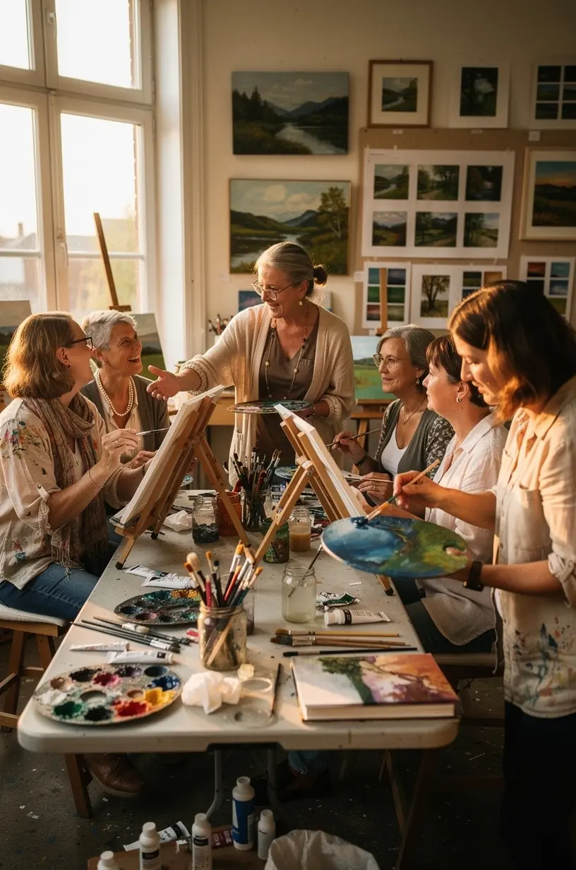 Person selecting from various lifelong learning classes.