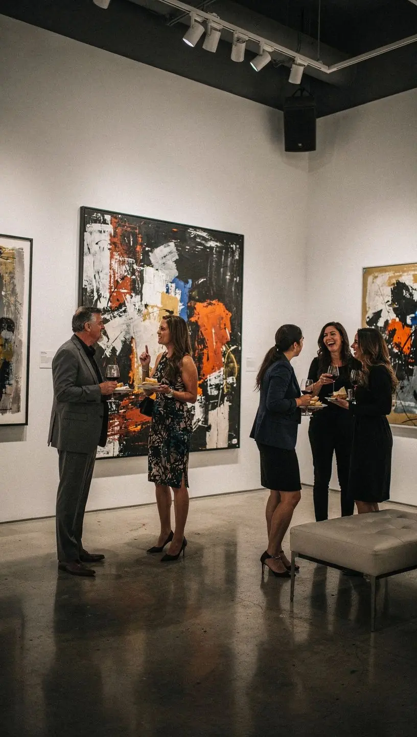 Community members enjoying a local event together